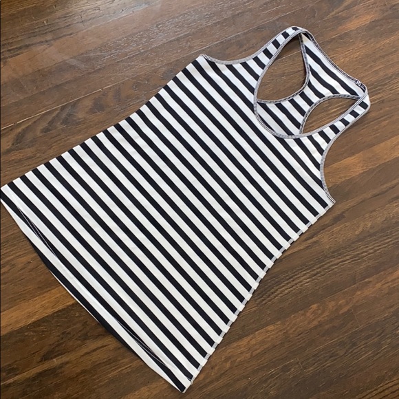 lululemon athletica Tops - Lululemon black and white stripe tank